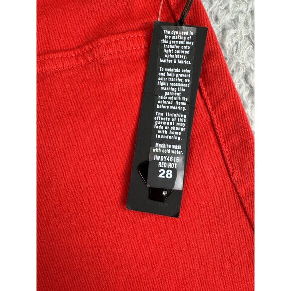 Joes Womens Red Hot Lace-Up Front Fabric Shorts Size 28 NWT Cotton Blend Casual - Picture 7 of 11